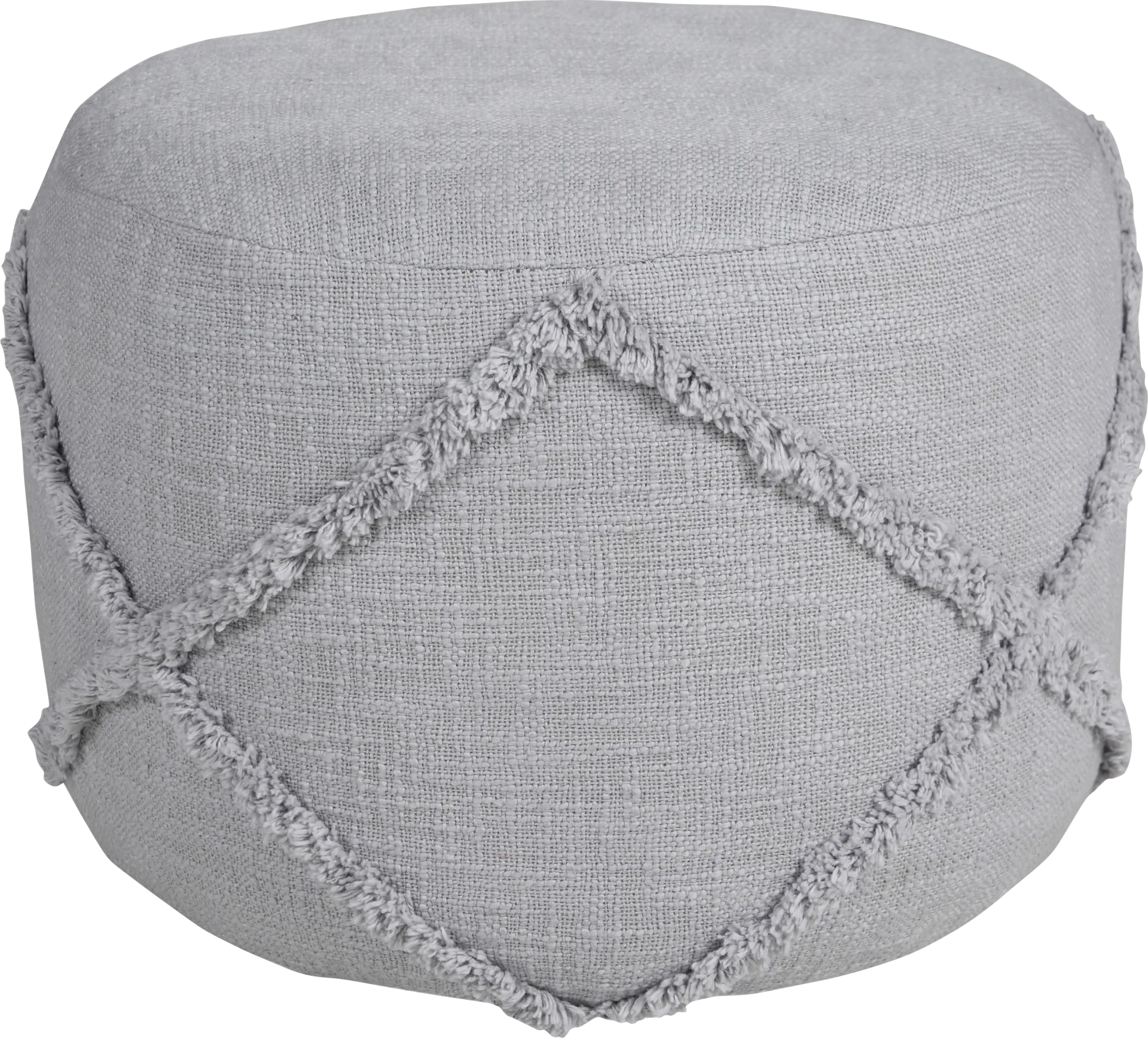 Elizeno I Gray Pouf - Image 1
