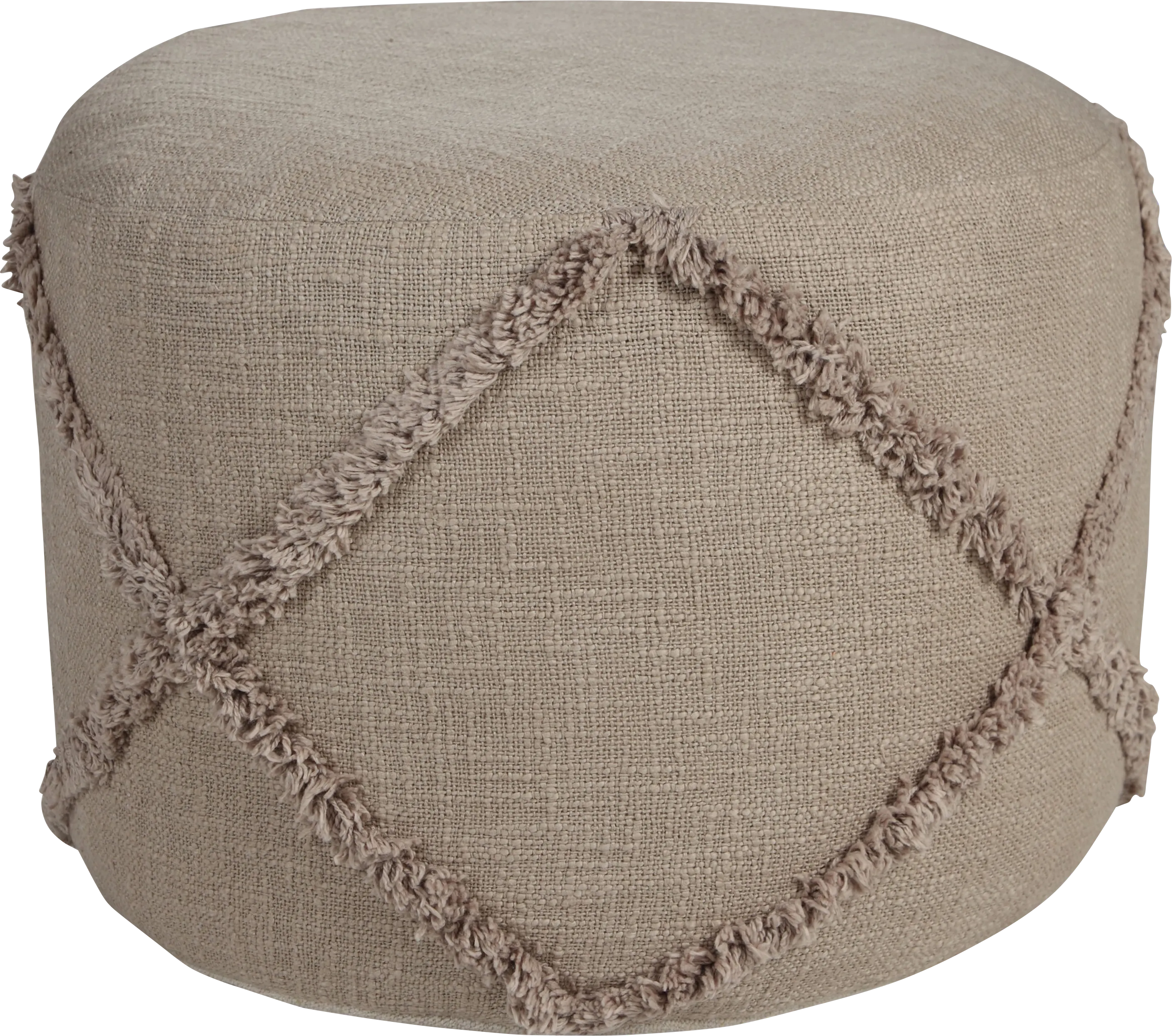 Elizeno I Light Brown Pouf - Thumbnail - Image 1