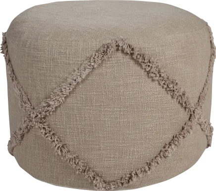 Elizeno I Light Brown Pouf