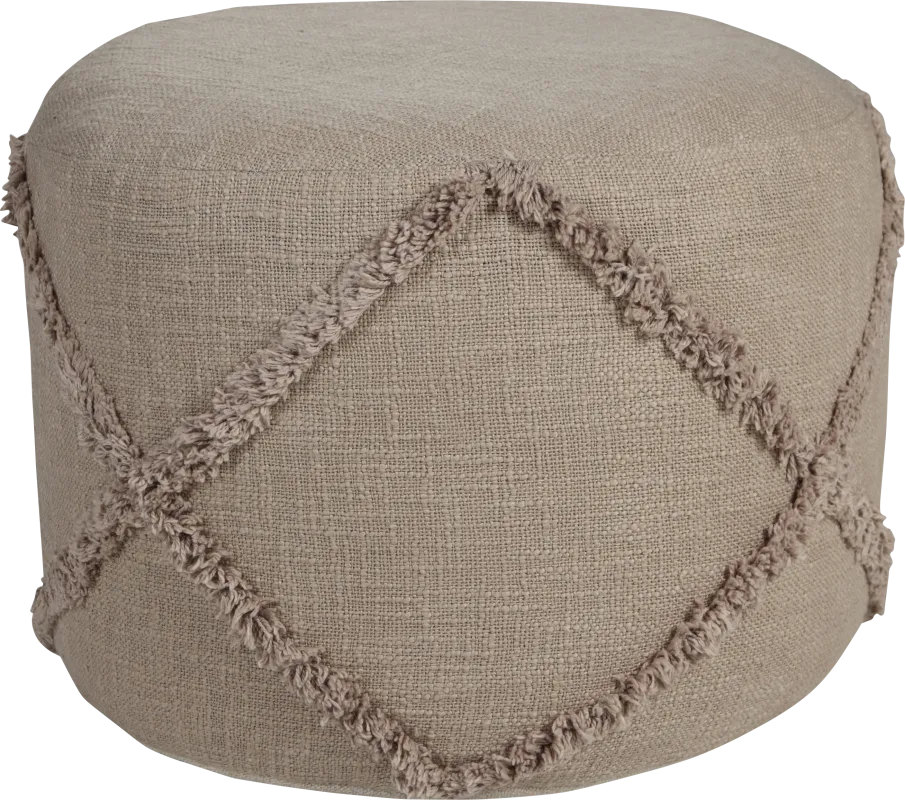 Elizeno I Light Brown Pouf