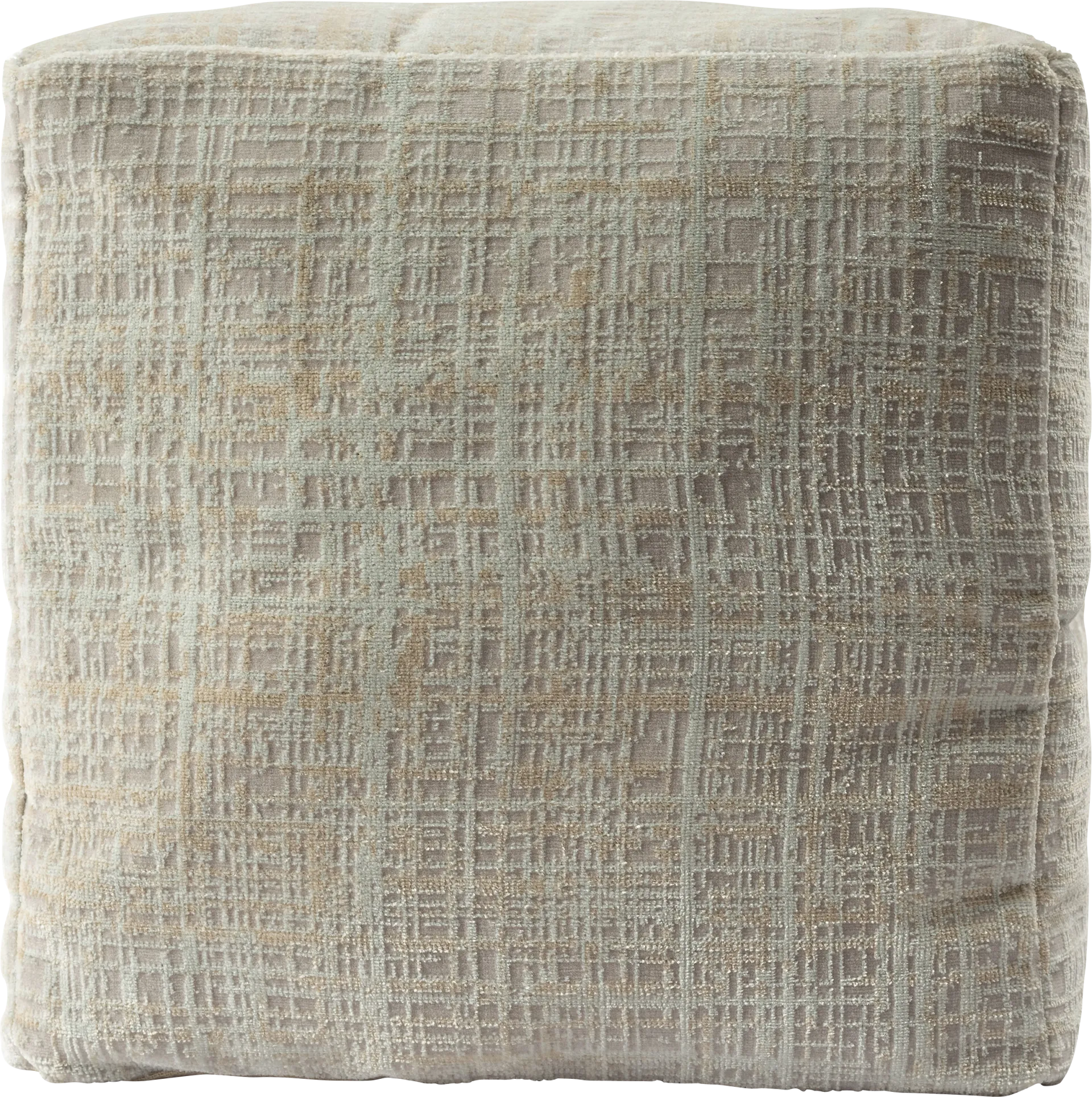 Lucilan Beige Pouf - Image 1