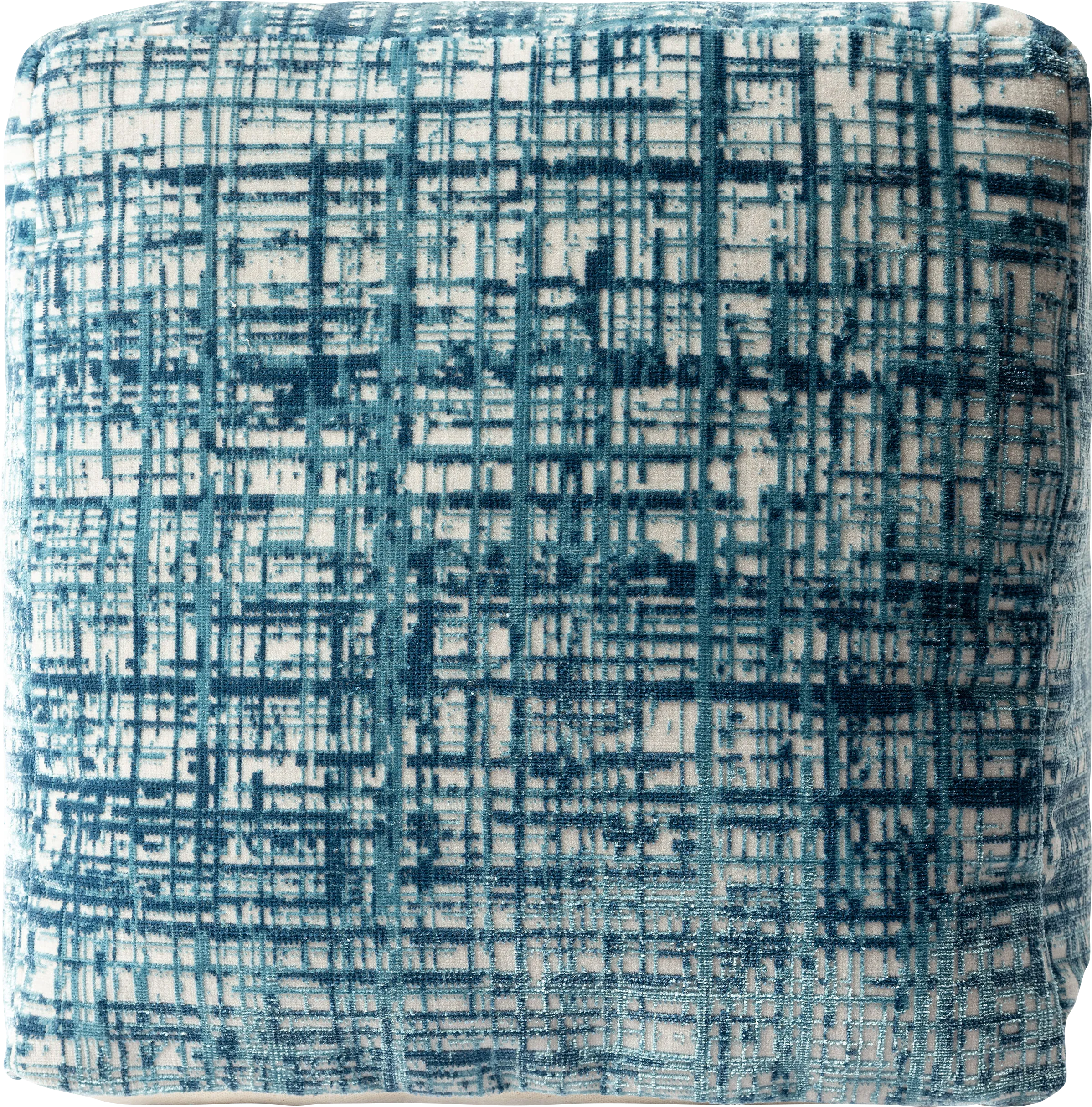 Lucilan Blue Pouf - Thumbnail - Image 1