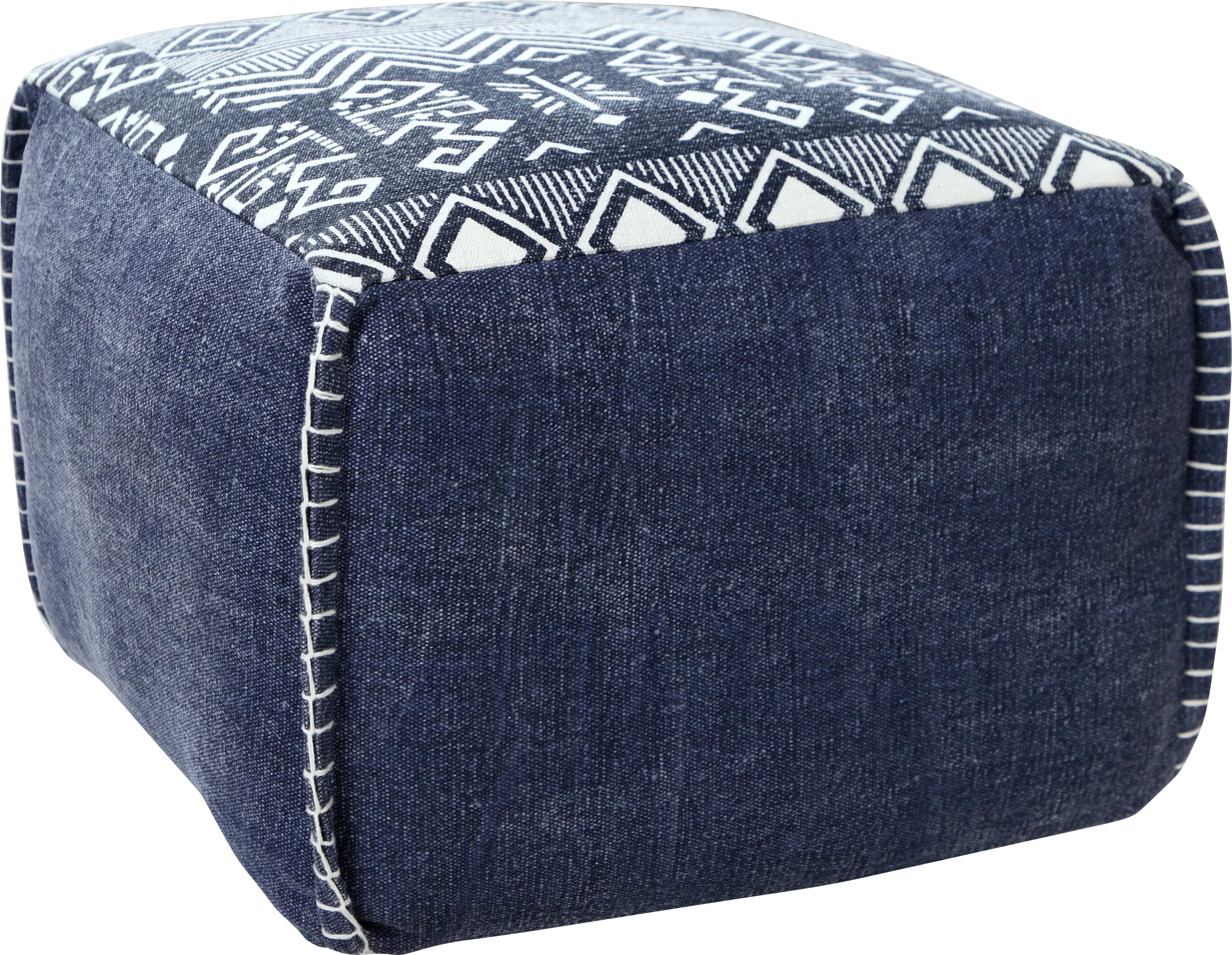 Popilen Blue Pouf - Thumbnail - Image 1