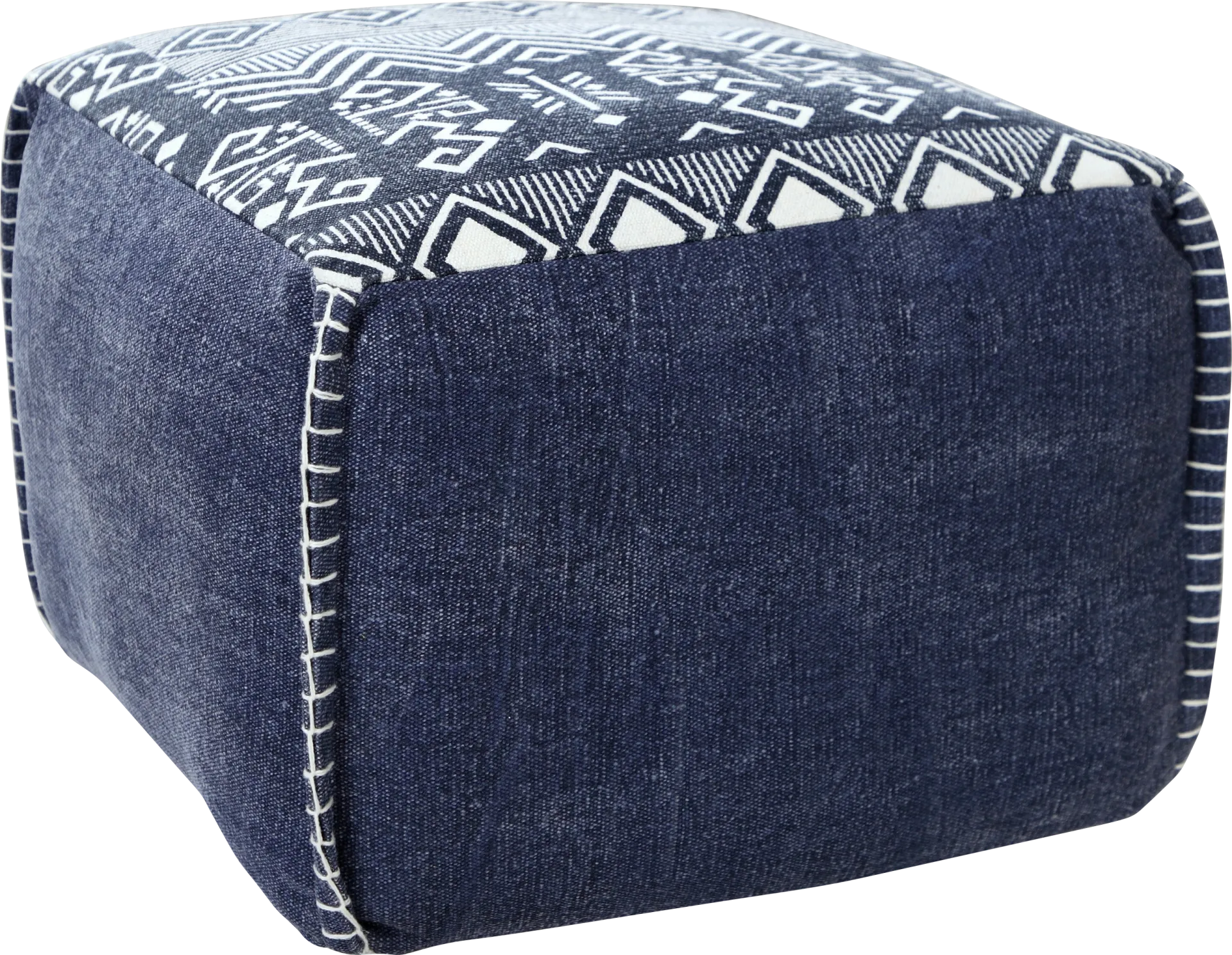 Popilen Blue Pouf - Image 1