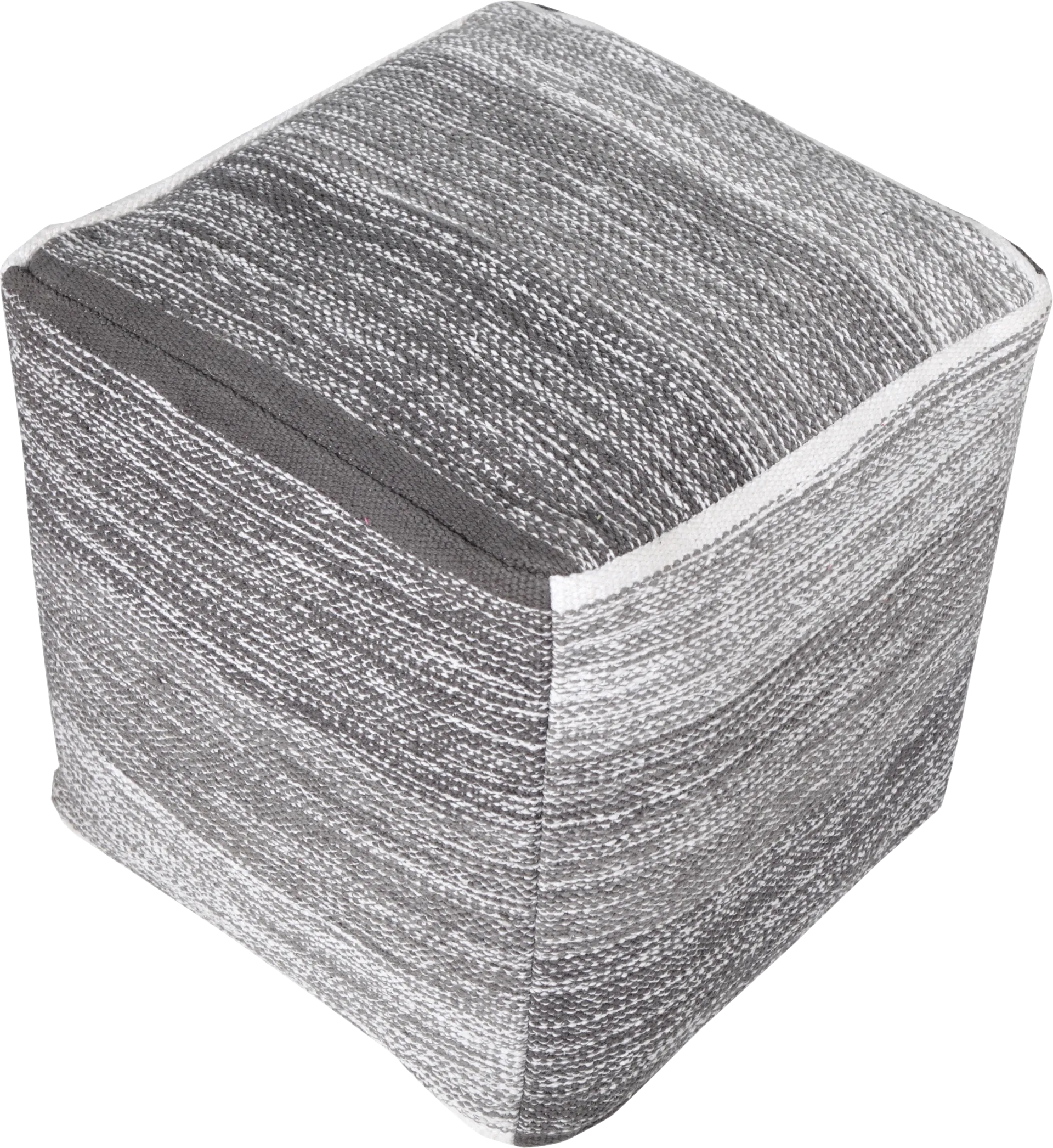 Dovepost Gray Pouf - Image 1