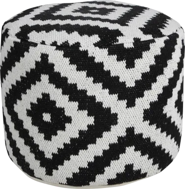 Quincera Black Pouf