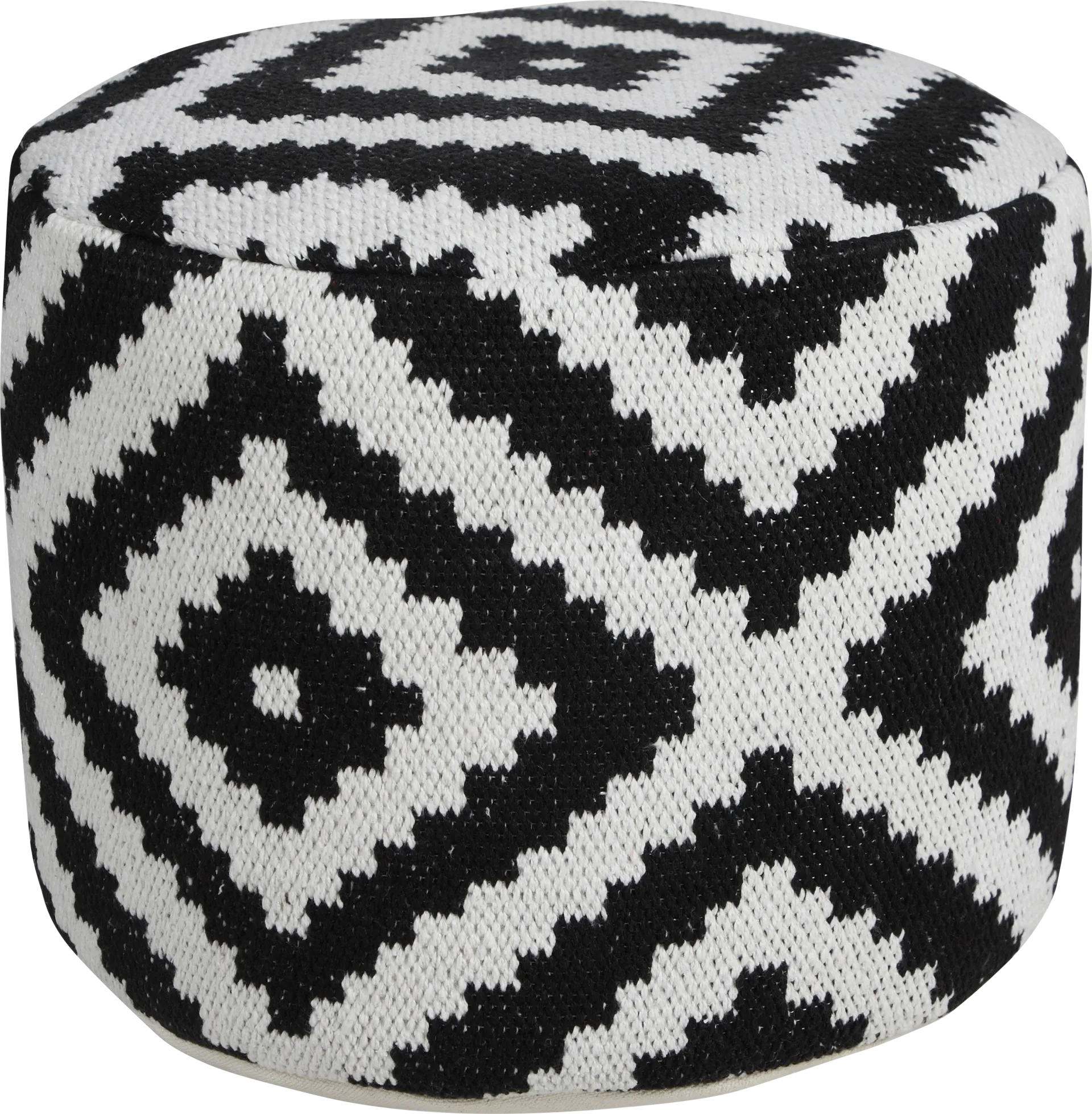 Quincera Black Pouf - Image 1
