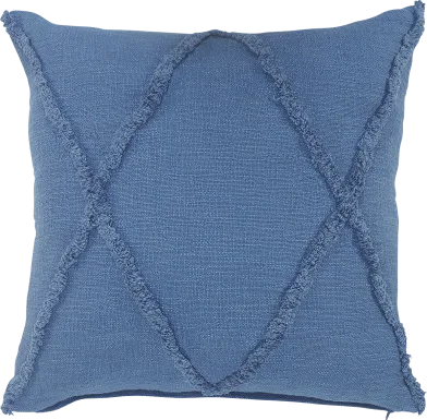 Rosellar Blue Throw Pillow