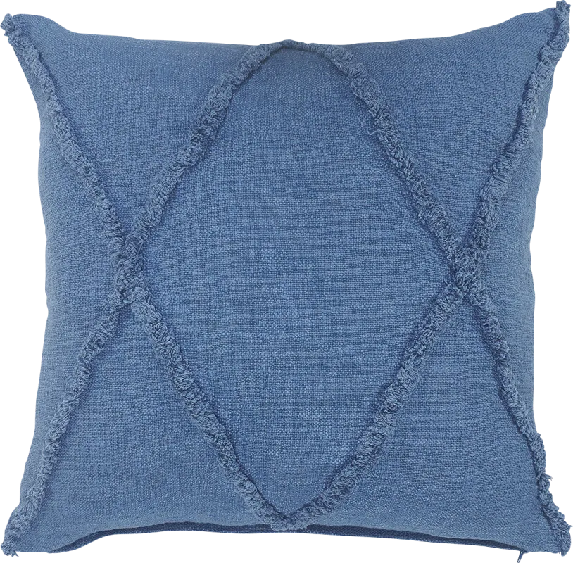 Rosellar Blue Throw Pillow