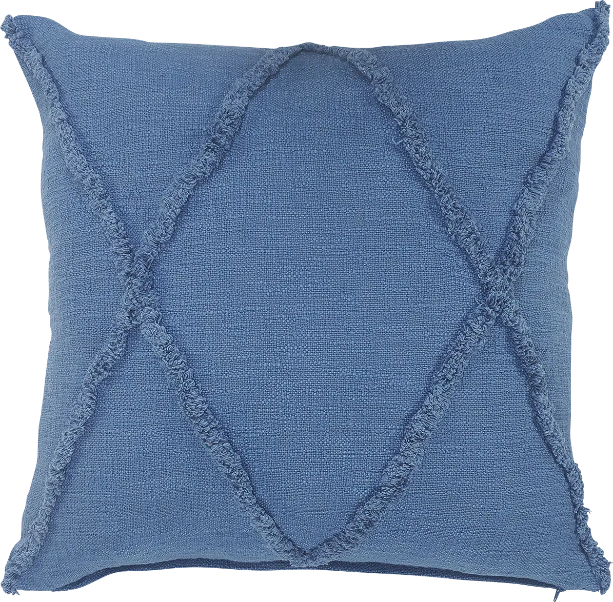 Rosellar Blue Throw Pillow