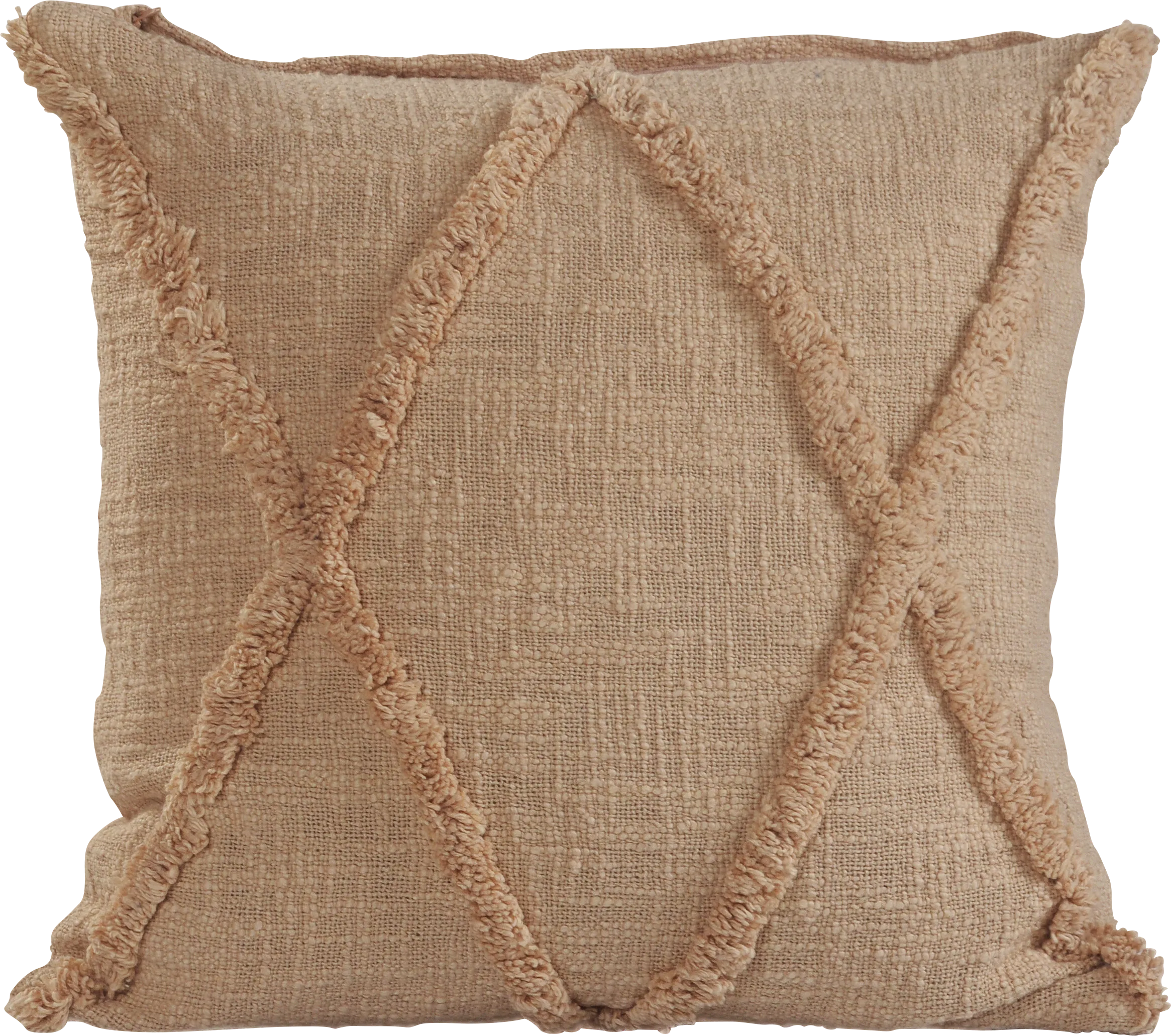 Rosellar Light Brown Throw Pillow - Thumbnail - Image 1