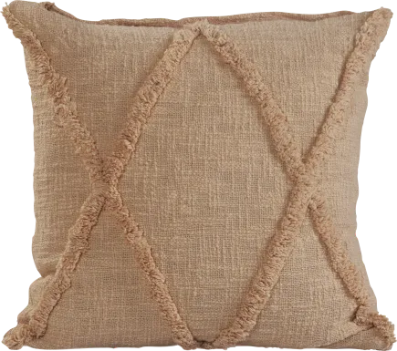 Rosellar Light Brown Throw Pillow