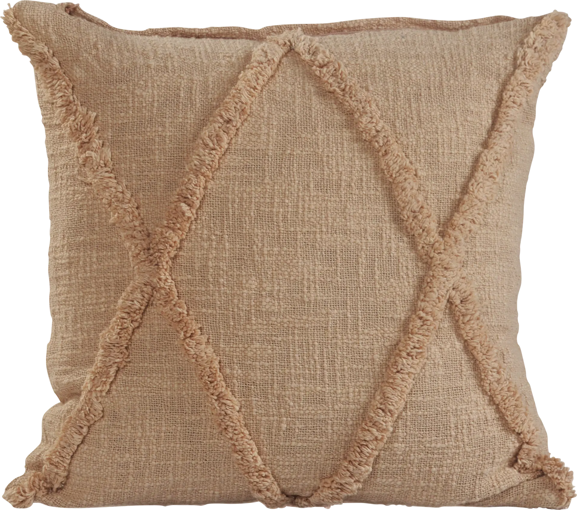 Rosellar Light Brown Throw Pillow