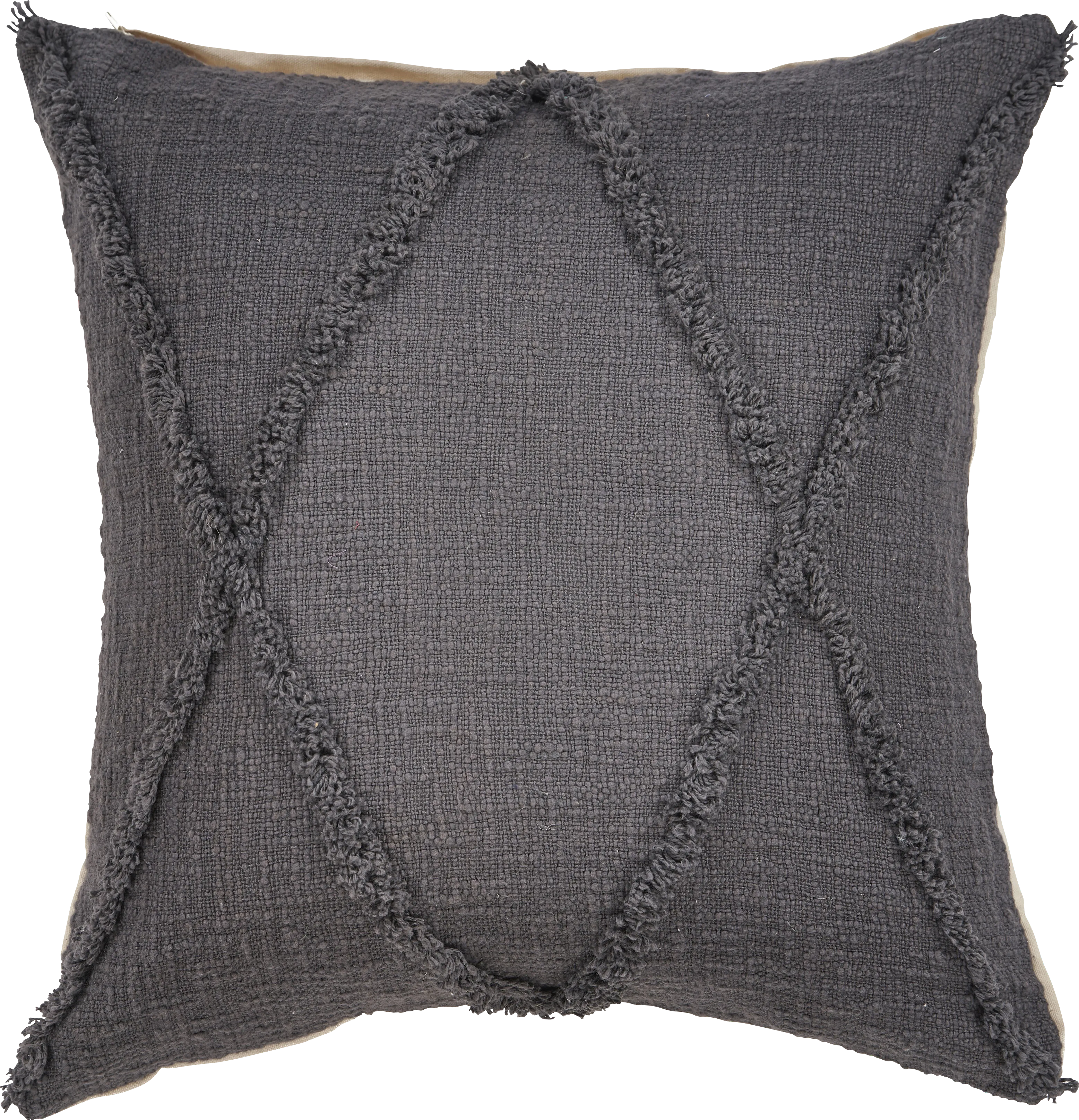 Rosellar Dark Gray Throw Pillow