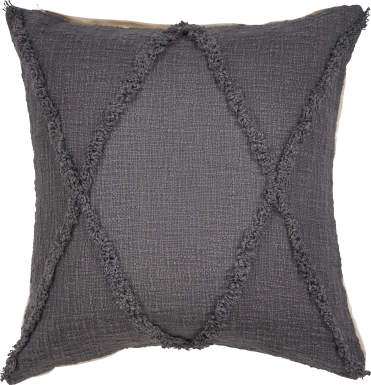Rosellar Dark Gray Throw Pillow