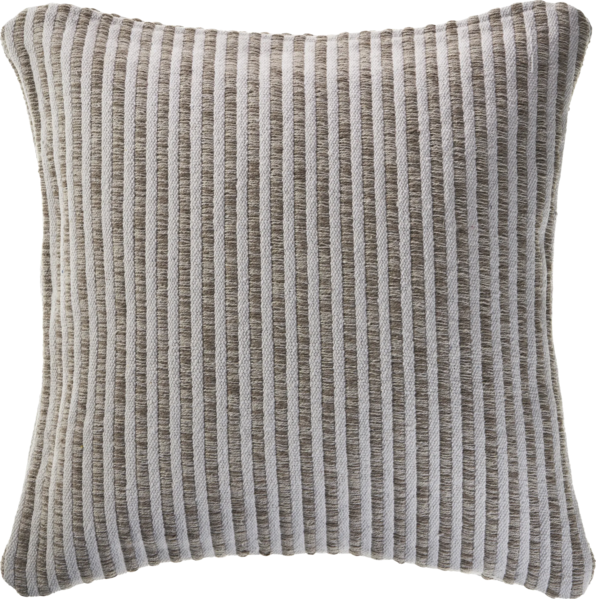 Amleto Taupe Throw Pillow - Image 1