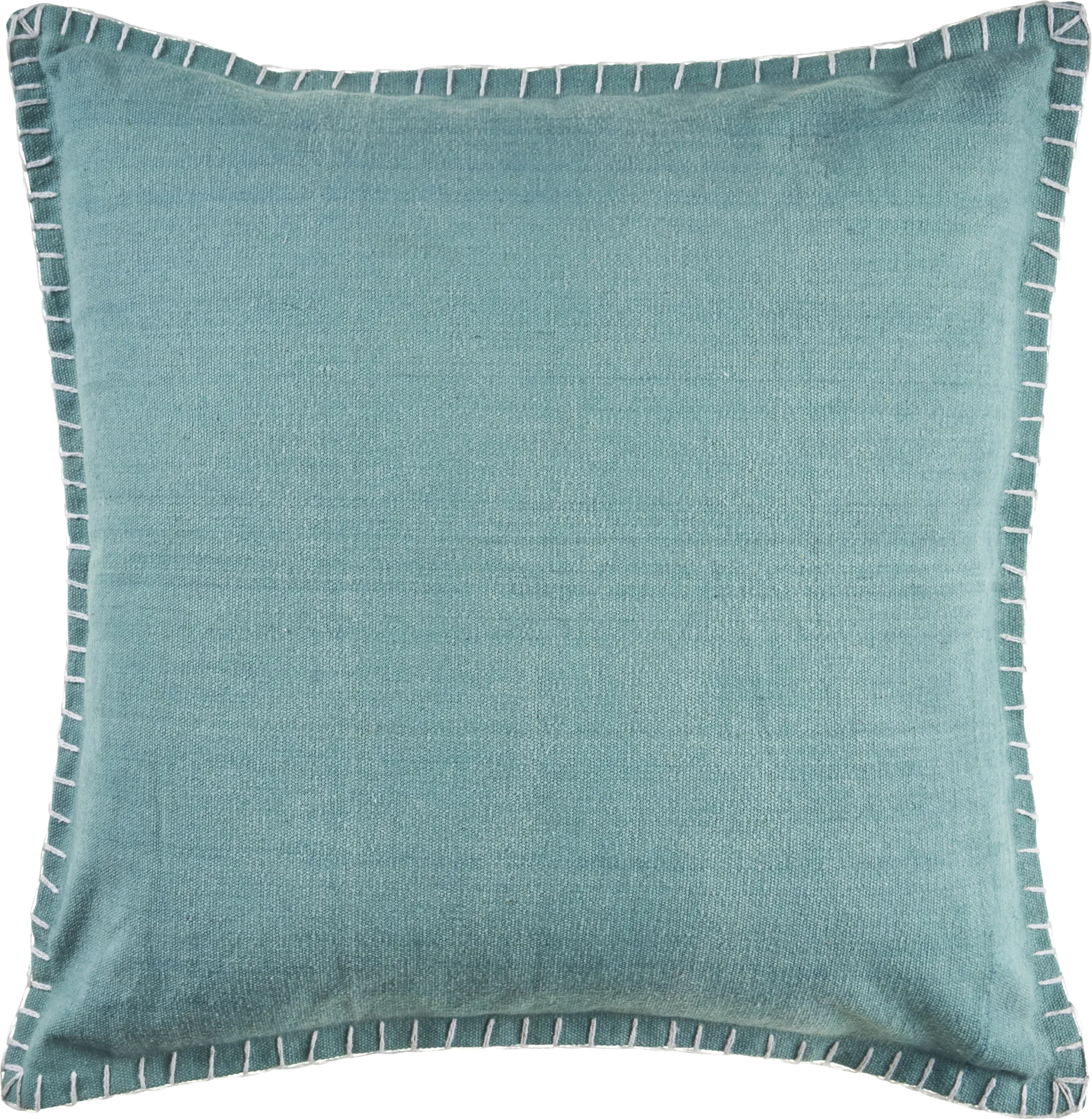 Burroy Teal Throw Pillow - Image 1
