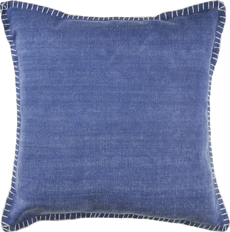 Burroy Blue Throw Pillow