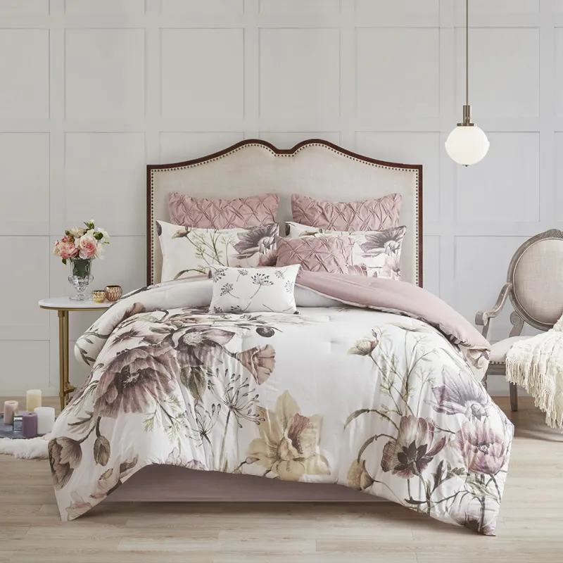 Anserman Blush 8 Pc Queen Comforter Set