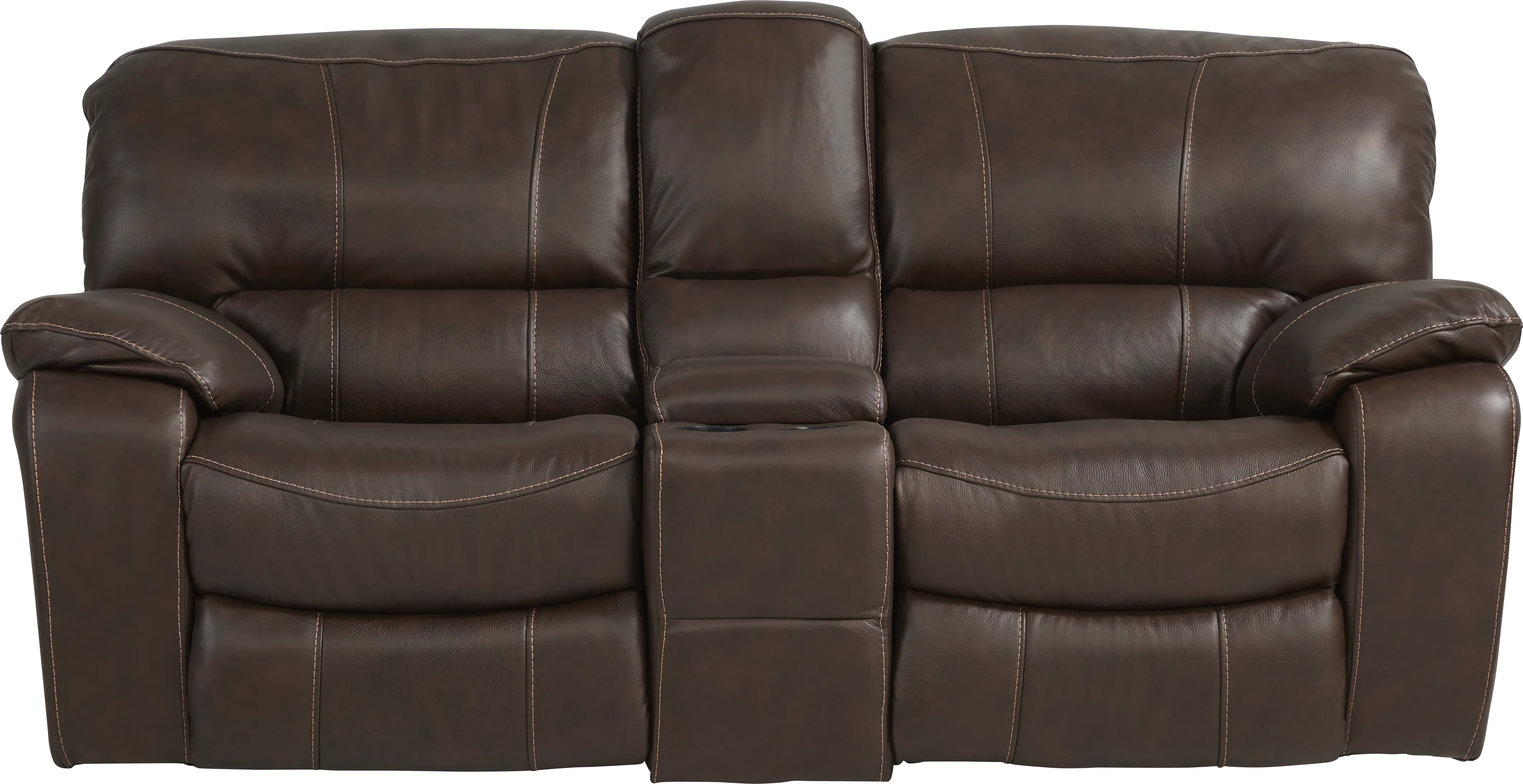 San Gabriel Brown Leather 2 Pc Reclining Living Room - Thumbnail - Image 6