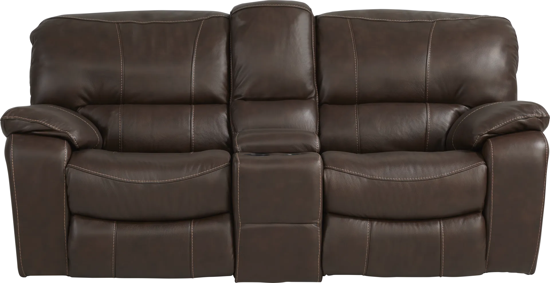 San Gabriel Brown Leather 2 Pc Reclining Living Room - Image 6