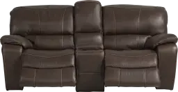 reclining glider console loveseat