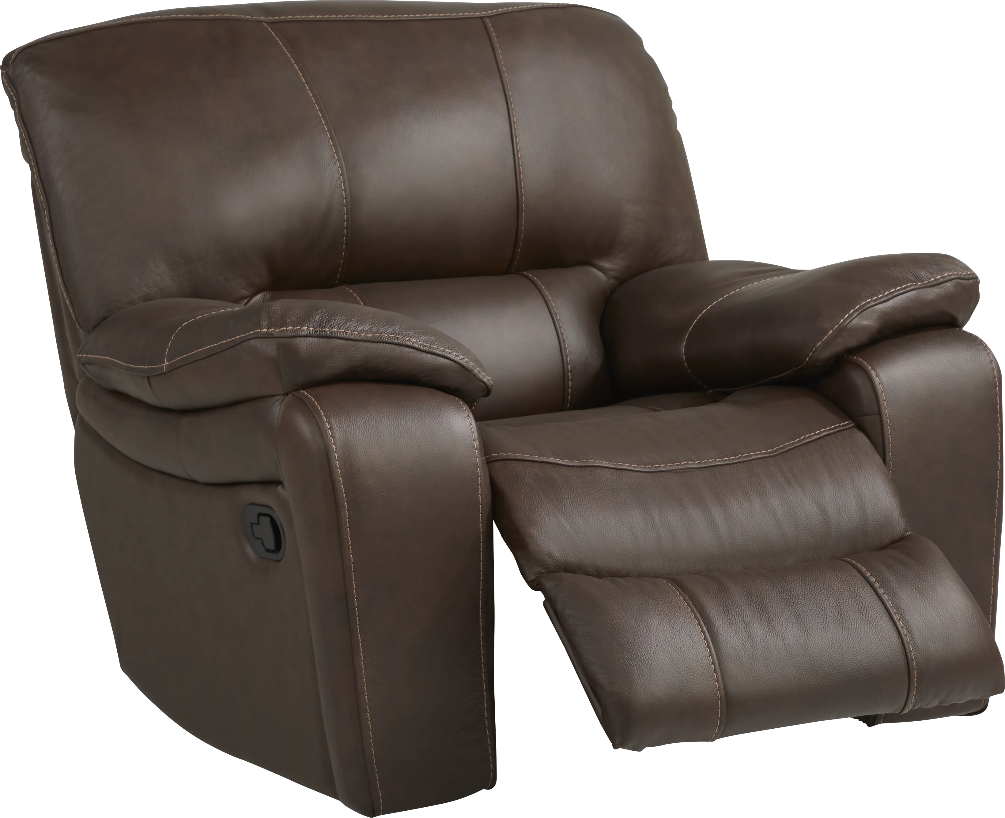 San Gabriel Brown Leather 3 Pc Living Room with Reclining Sofa - Thumbnail - Image 7
