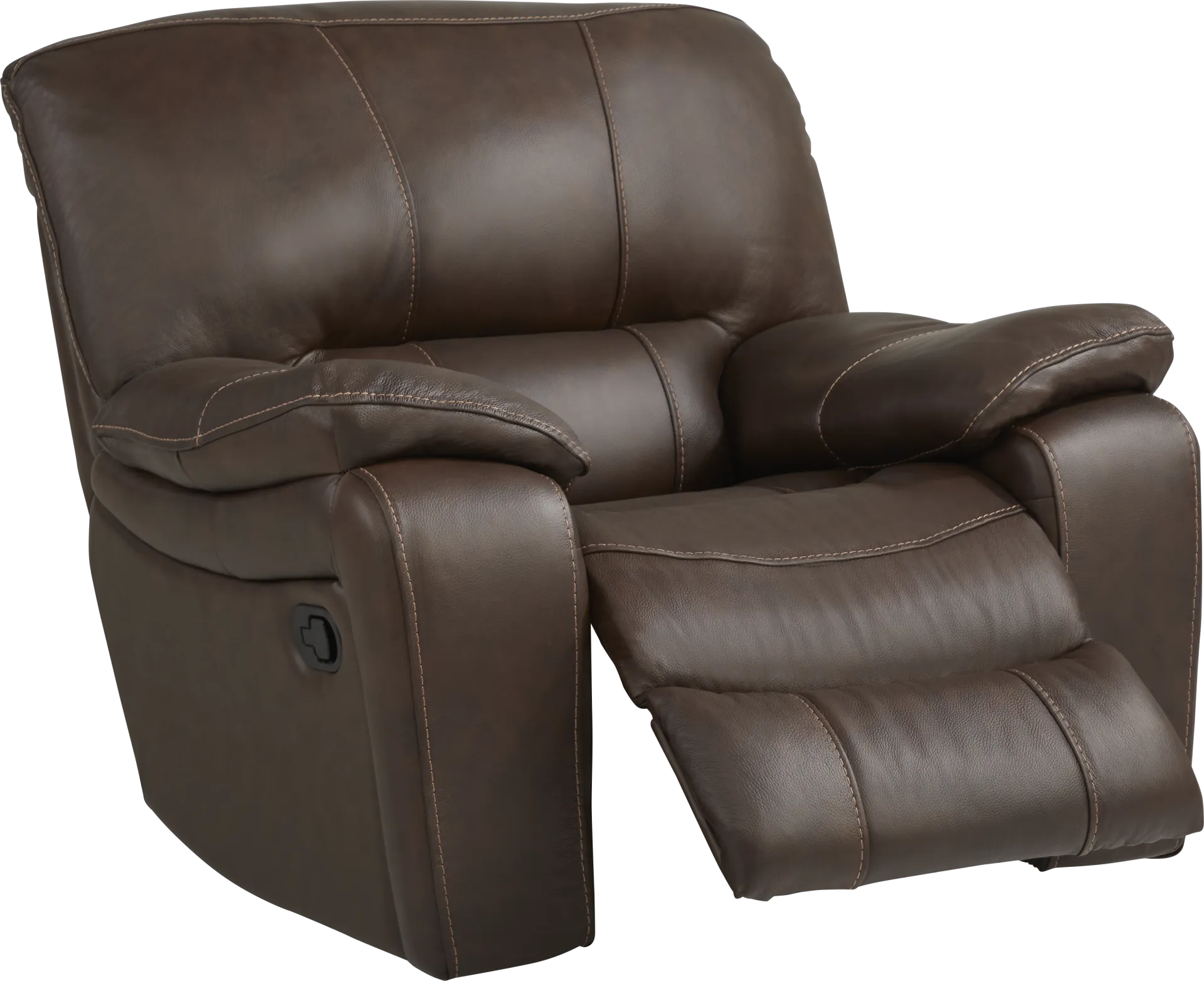 San Gabriel Brown Leather 3 Pc Living Room with Reclining Sofa - Image 7