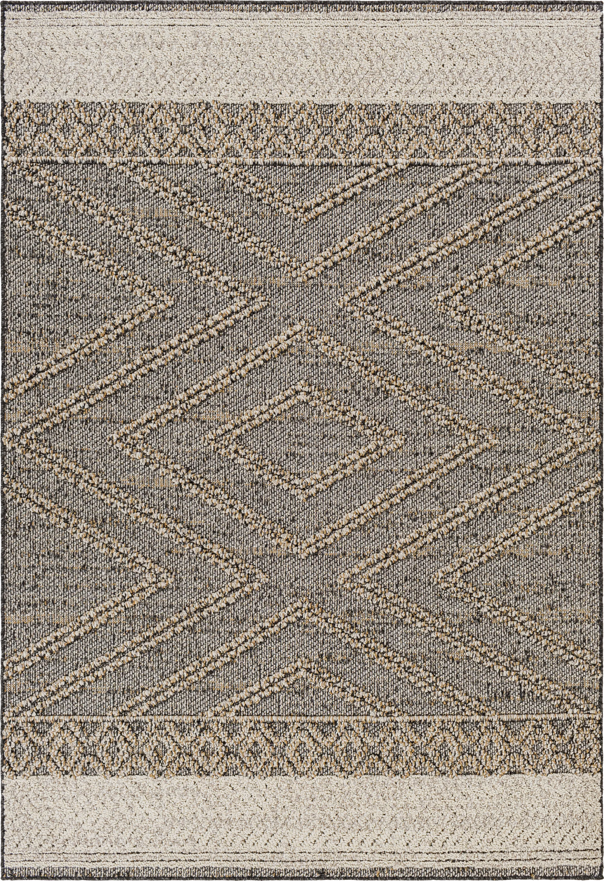 Osiris Taupe 5' x 7' Indoor/Outdoor Rug - Image 1