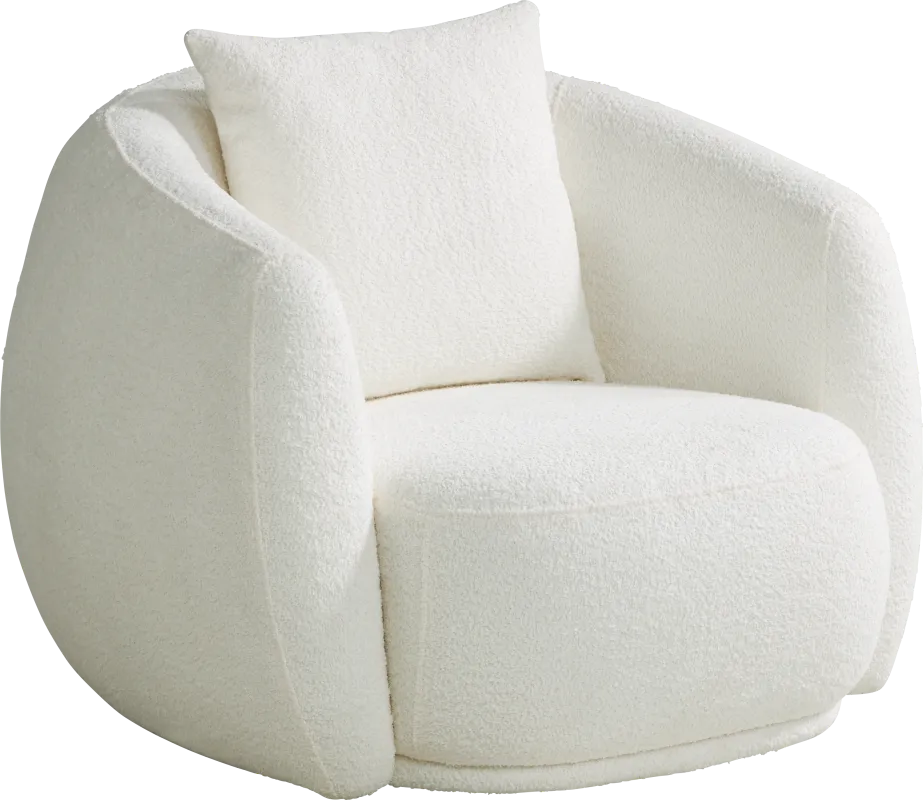 Soho Avenue White Swivel Chair