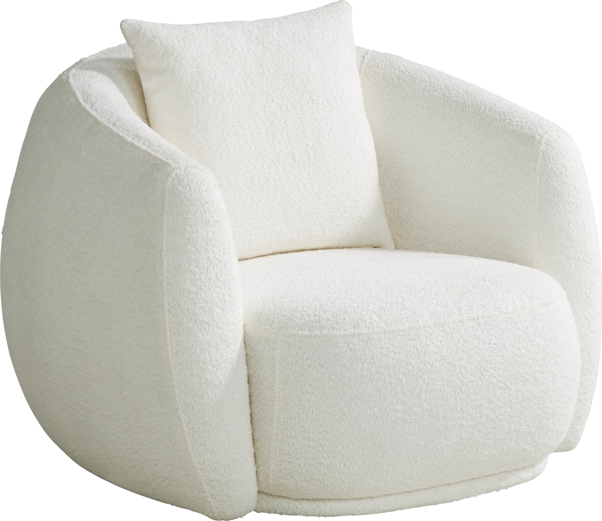 Soho Avenue White Swivel Chair - Image 1