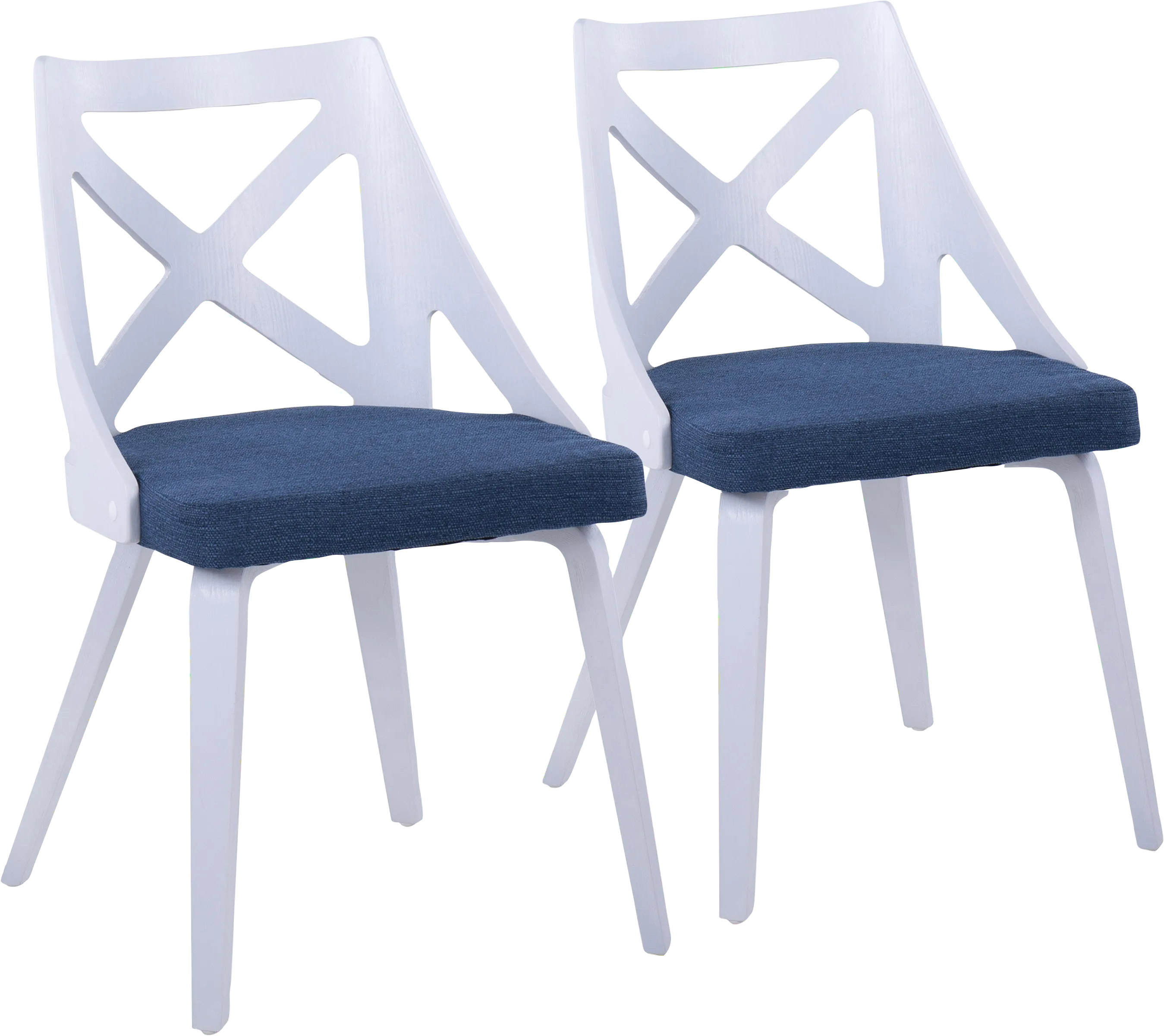 Lauber I Blue Side Chair Set of 2