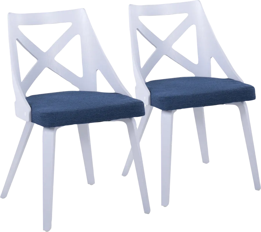 Lauber I Blue Side Chair Set of 2