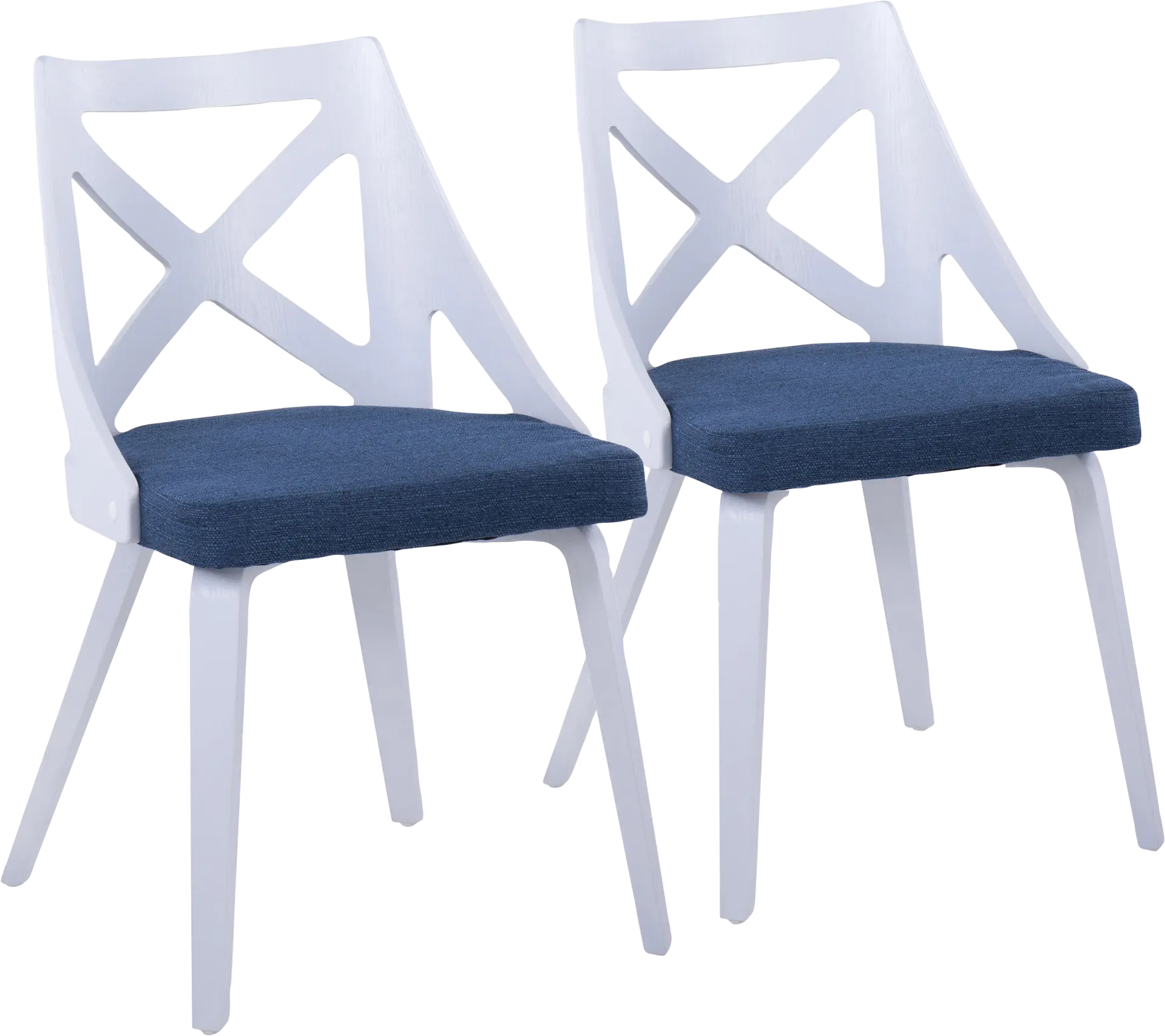 Lauber I Blue Side Chair Set of 2
