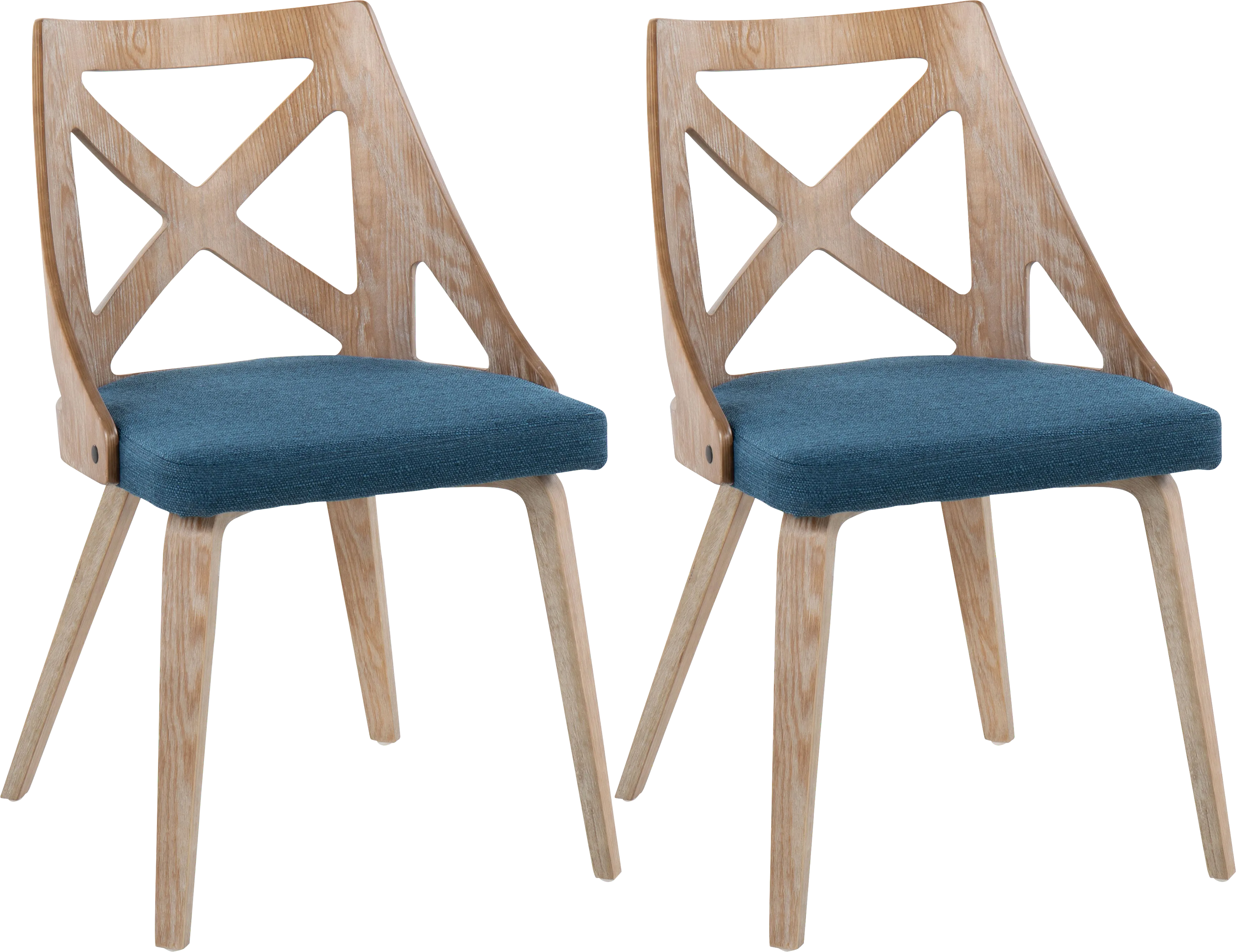 Lauber II Blue Side Chair Set of 2 - Thumbnail - Image 1