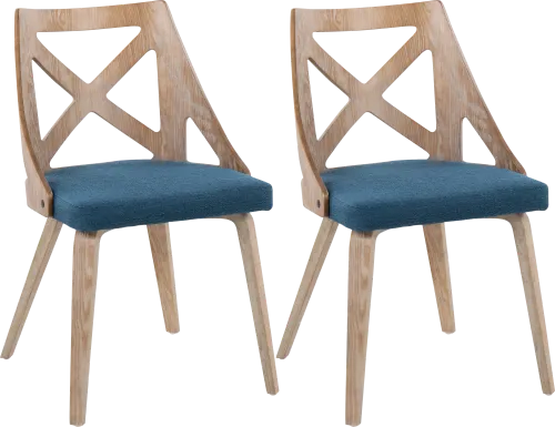 Lauber II Blue Side Chair Set of 2