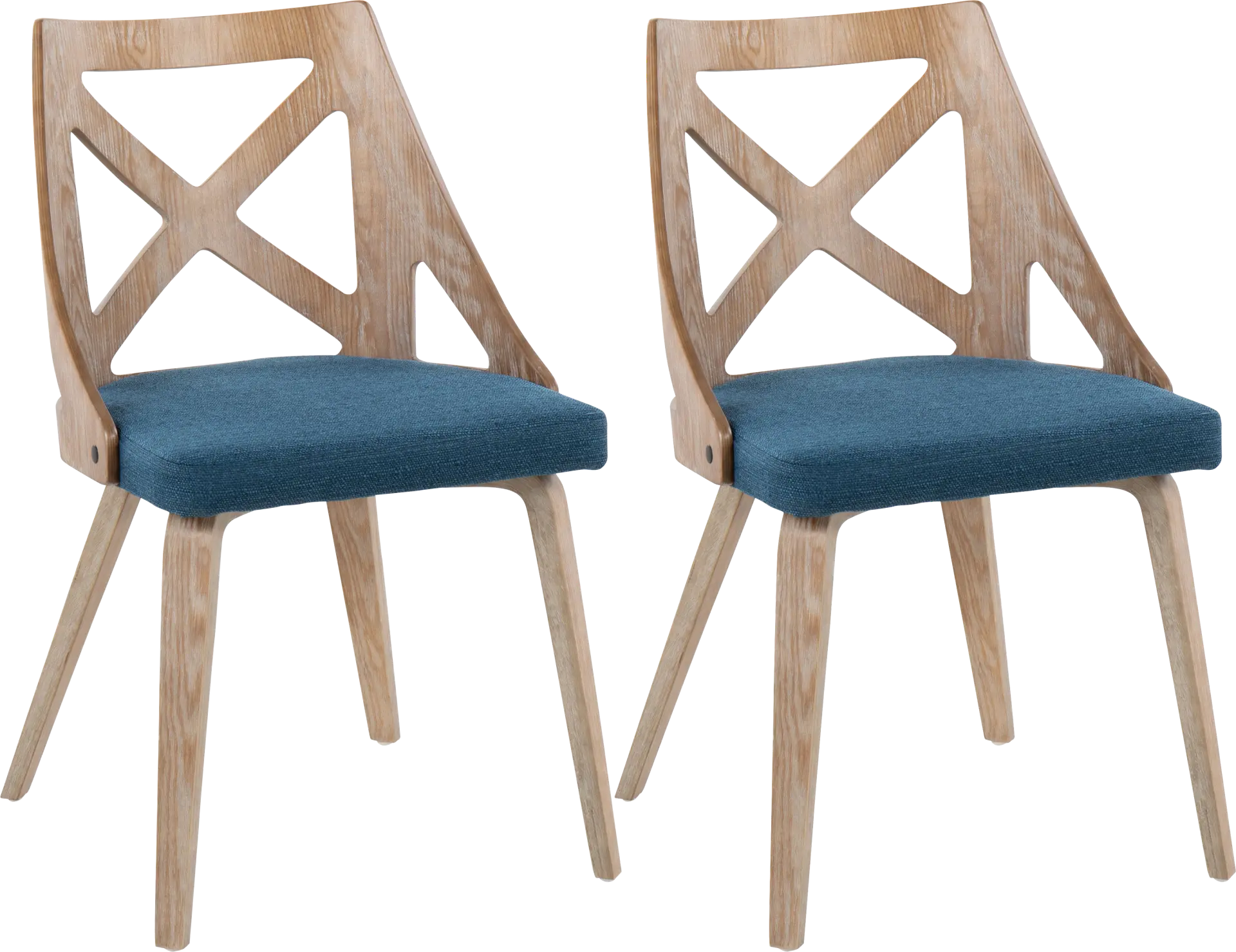 Lauber II Blue Side Chair Set of 2