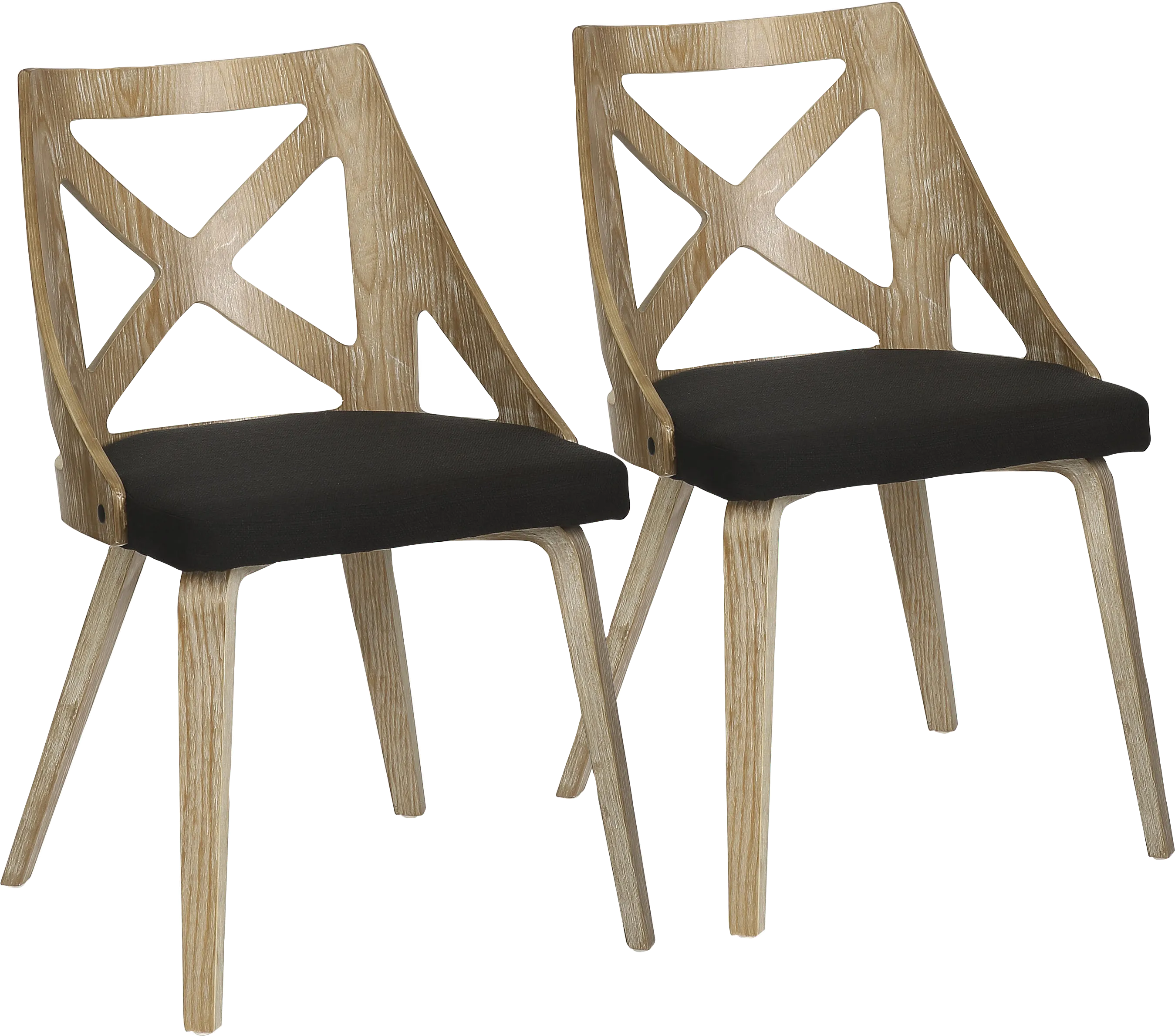 Lauber II Black Side Chair Set of 2 - Thumbnail - Image 1