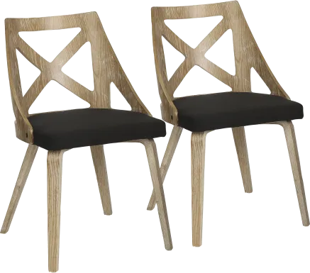 Lauber II Black Side Chair Set of 2