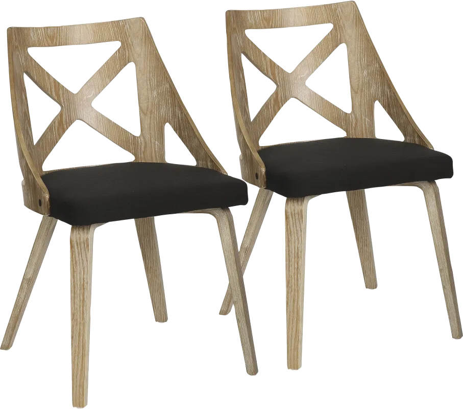 Lauber II Black Side Chair Set of 2