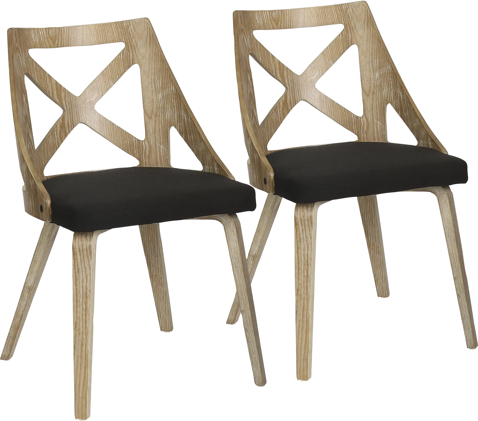 Lauber II Black Side Chair Set of 2