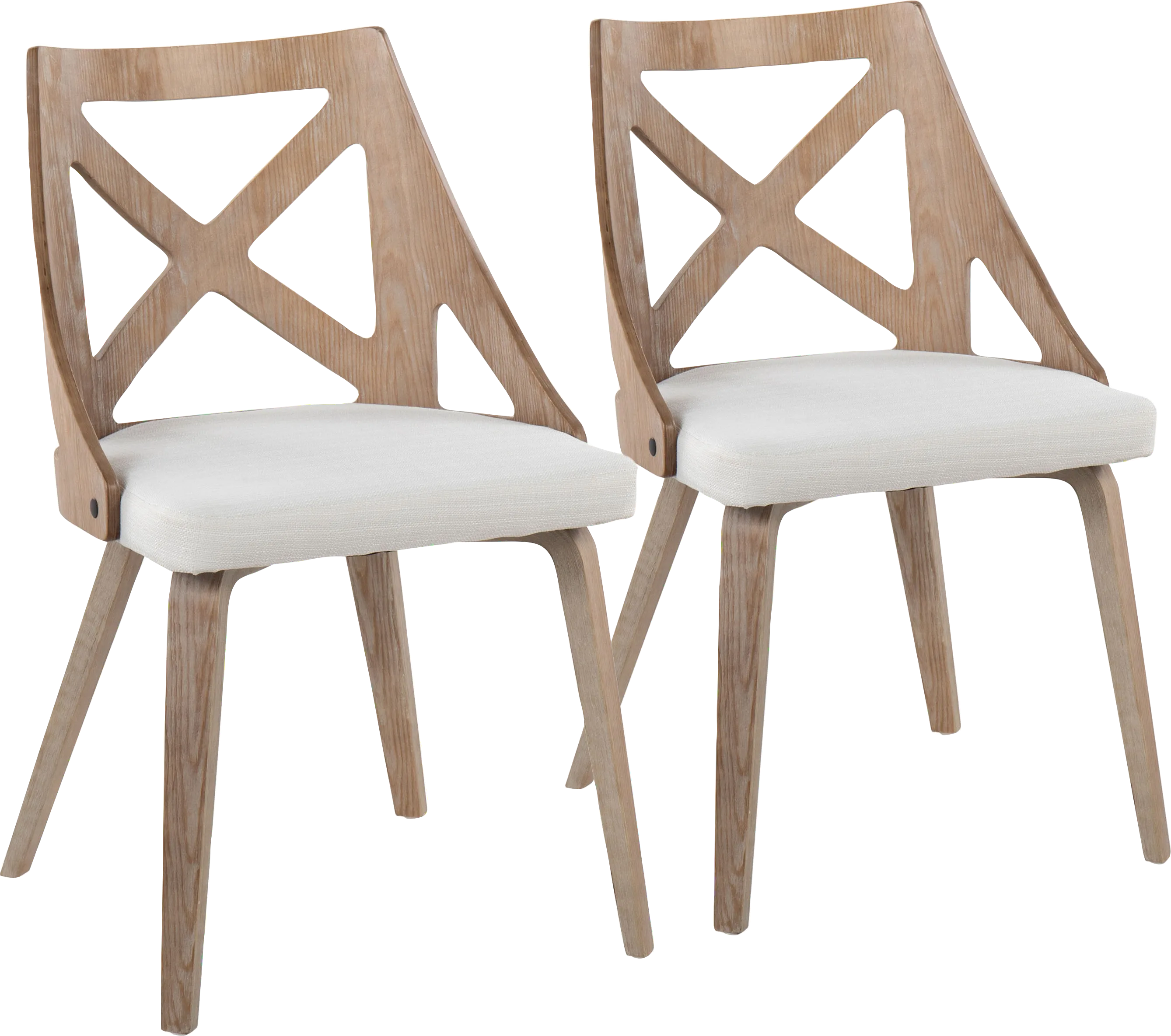 Lauber II Cream Side Chair Set of 2 - Thumbnail - Image 1