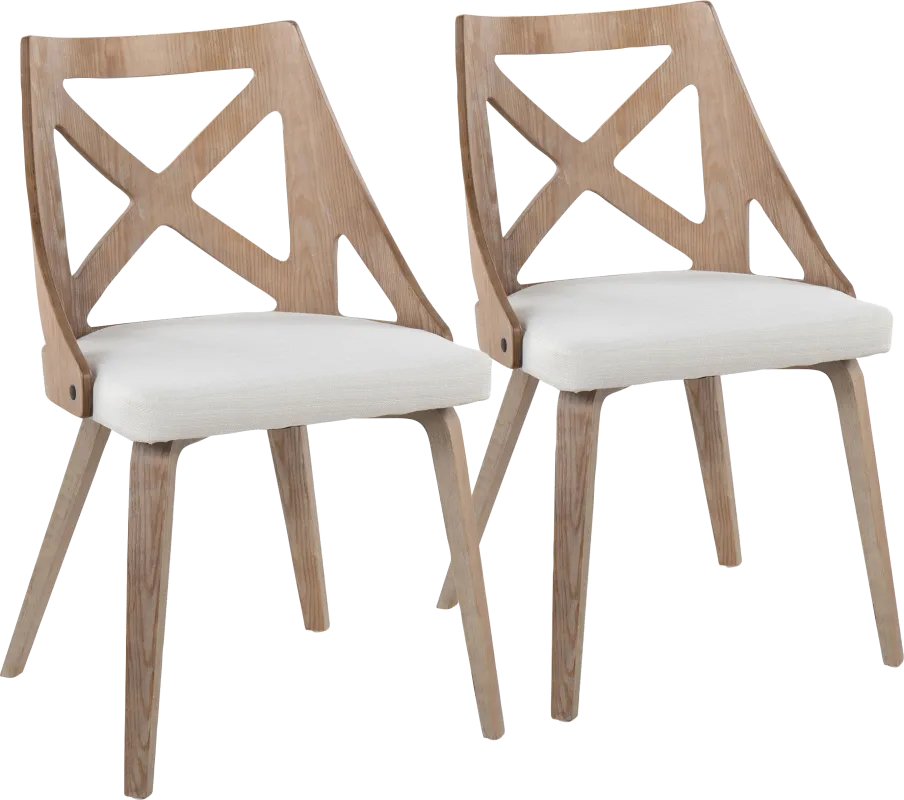 Lauber II Cream Side Chair Set of 2