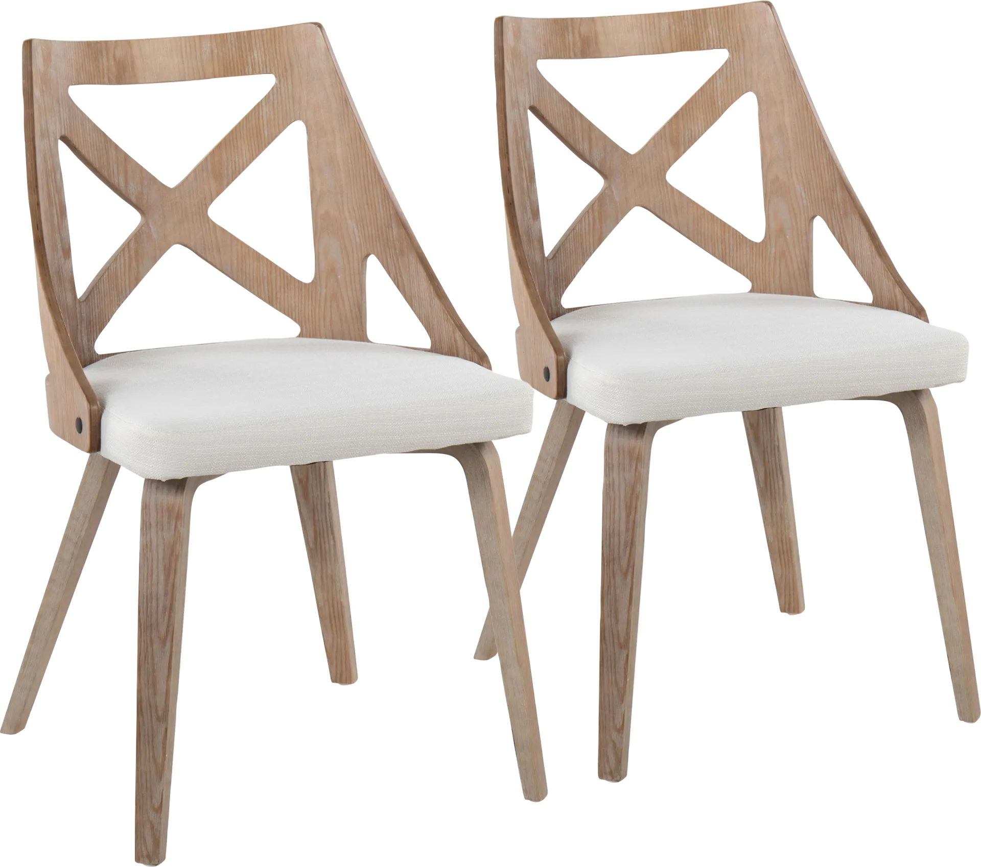 Lauber II Cream Side Chair Set of 2 - Image 1