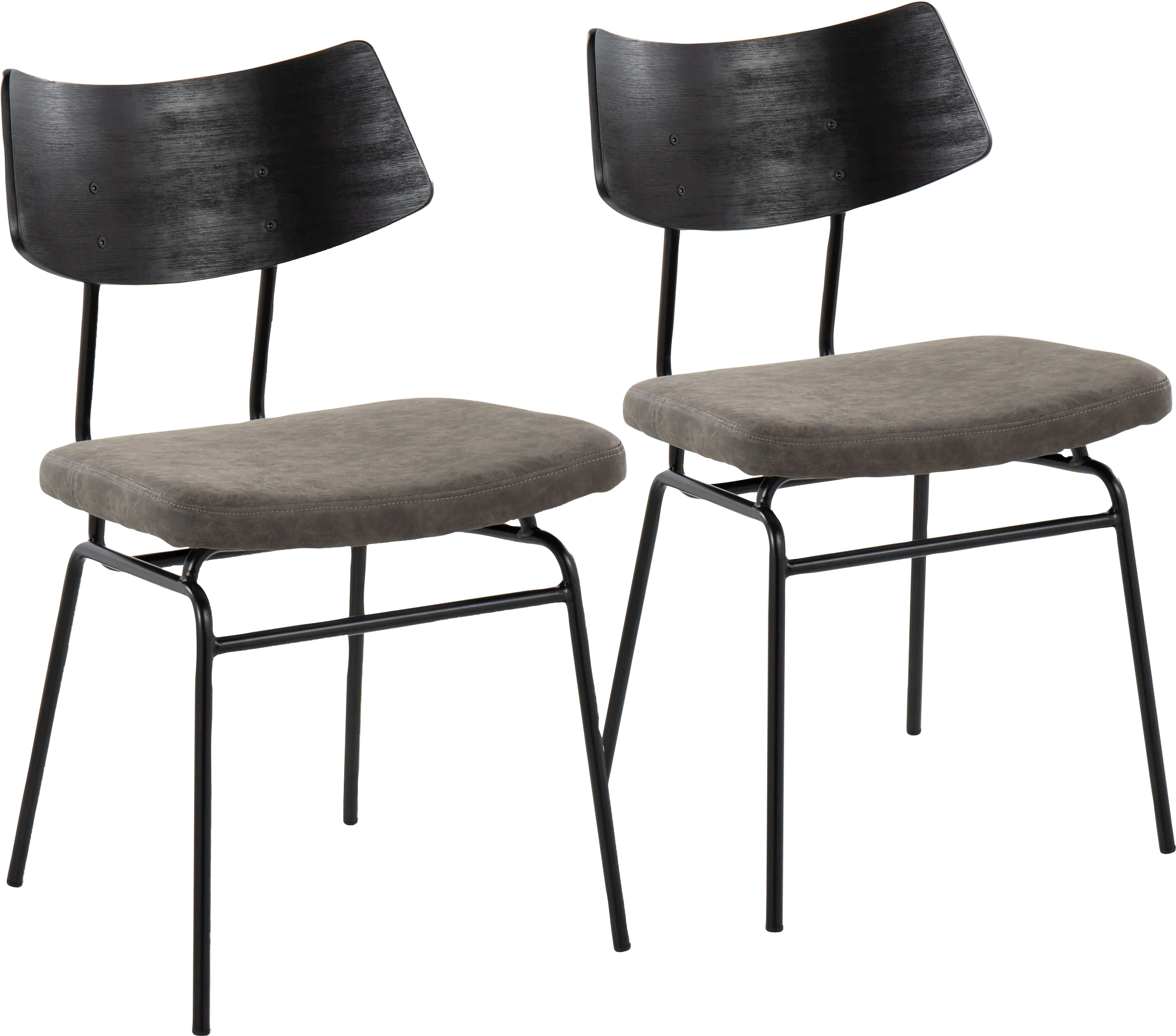Mandigo Dark Gray Side Chair Set of 2 - Thumbnail - Image 1