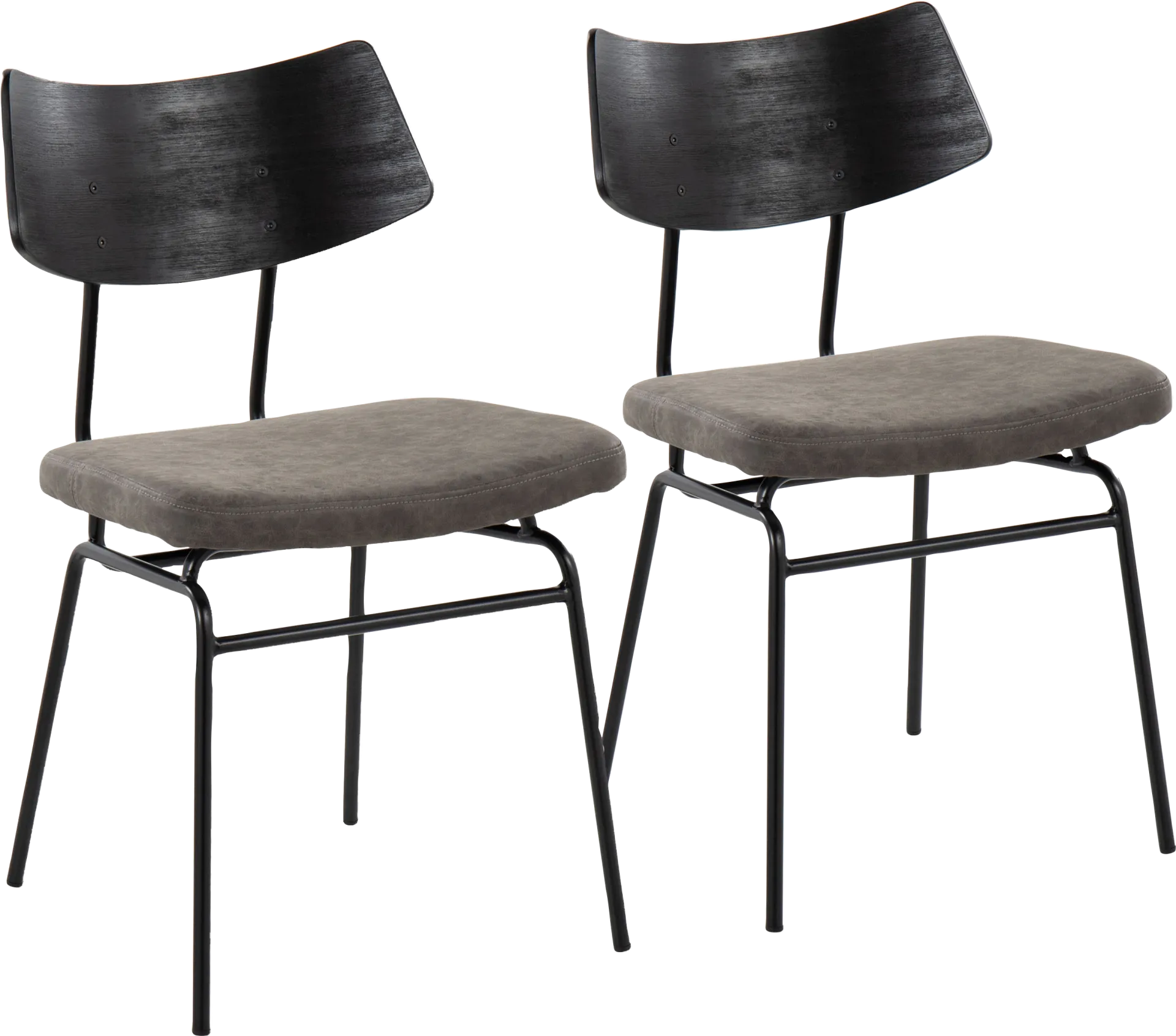 Mandigo Dark Gray Side Chair Set of 2 - Image 1