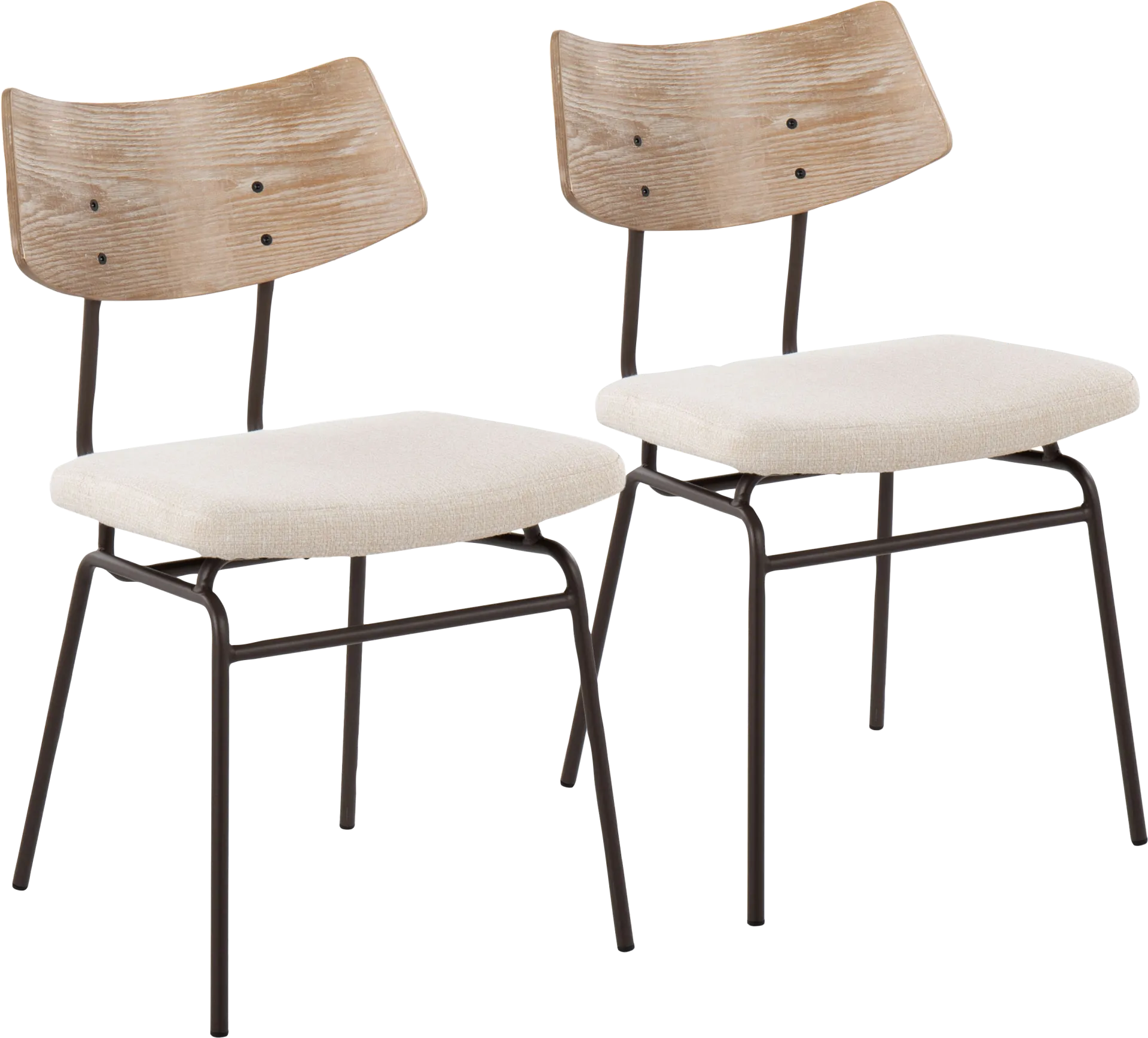 Mandigo Cream Side Chair Set of 2 - Image 1