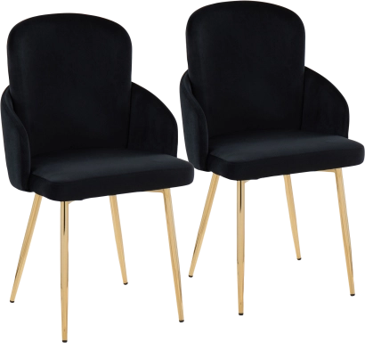Maglista I Black Velvet Dining Chair Set of 2