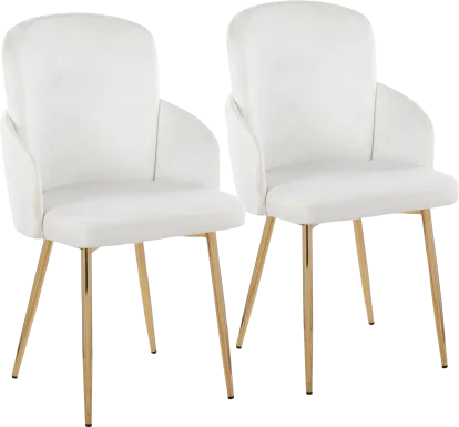 Maglista I Cream Velvet Dining Chair Set of 2