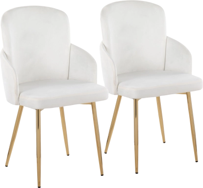 Maglista I Cream Velvet Dining Chair Set of 2